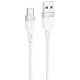 Кабель HOCO X109 Energy silicone charging data cable USB to Type-C 3A 1m White